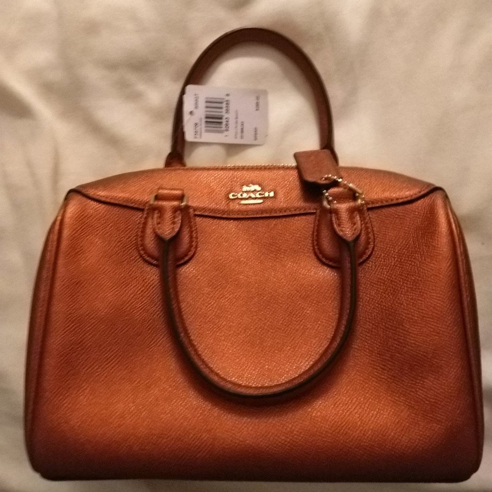 Coach Bennett bag and Matching Wristlet in Burnt Orange ✨NWT✨